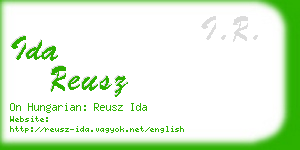 ida reusz business card